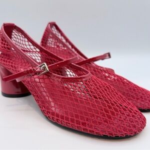 Steve Madden “Raynor” Red Mesh Heels